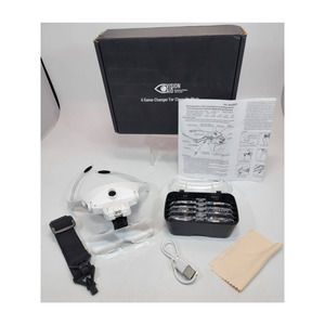 Vision Aid Magnifying Glasses with LED Light, 5 Lenses, Headband